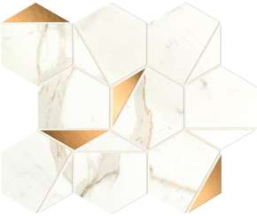 Calacatta Prestigio Gold Hex Shiny 29x25.1 (290x251)