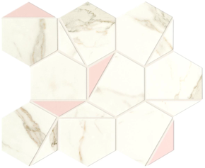 Calacatta Prestigio Rose Hex Silk  29x25.1 (290x251)