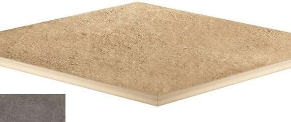 620090000886 Керамогранит Ступень Atlas Concorde Drift Grey Round Angolare 60x60 (600x600)