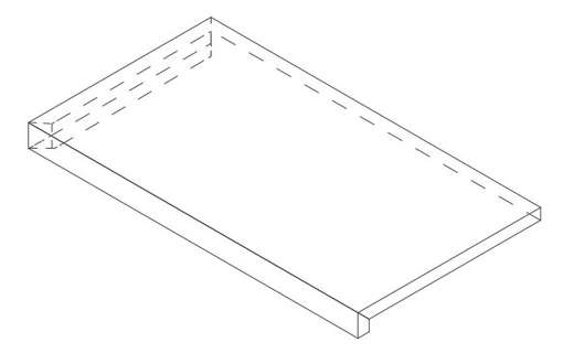 620070001830 Керамогранит Ступень Atlas Concorde Drift Grey Scalino Angolo Dx 33x60 (600x330)