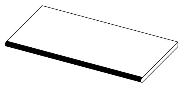 620090000917 Керамогранит Ступень Atlas Concorde Rinascente Grey Round LASTRA 20mm 30x60 (600x300)