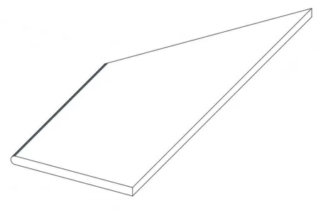 620090000901 Керамогранит Ступень Atlas Concorde Rinascente Clay Round Angolo Sx LASTRA 20mm 30x60 (600x300)