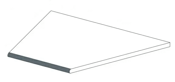 Atlas Concorde Rinascente Grey Round Angolo Dx LASTRA 60x30