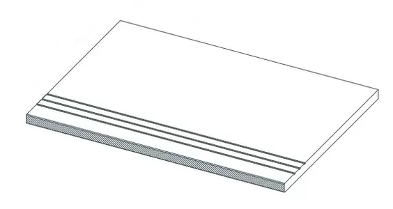 620040000132 Керамогранит Ступень Atlas Concorde Rinascente Grey Gradino Lineare LASTRA 20mm 30x60 (600x300)
