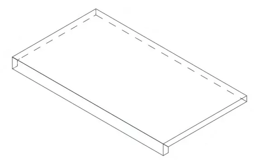 620070802278 Керамогранит Ступень Atlas Concorde Rinascente Grey Scalino Sp LASTRA 20mm 33x60 (600x330)