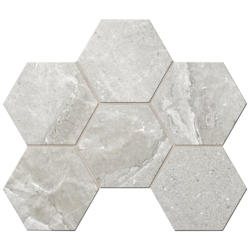 KA01 Grey Hexagon Неполированная (285x250)