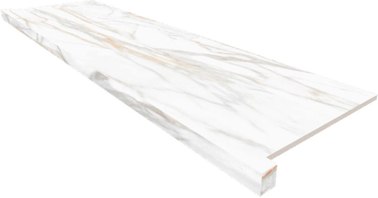 Аметис Supreme Подоконник SM02 фронтальный Gold Полированный с боковыми выступами 33х120