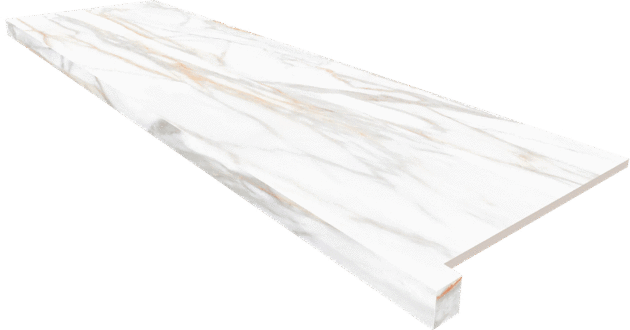 Декор керамогранит Ametis by Estima Подоконник угловой SM02 Supreme Gold Полированный с боковым выступом (левый) 33х120 (1200x330)