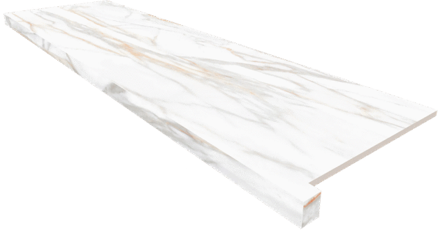 Декор керамогранит Ametis by Estima Подоконник угловой SM02 Supreme Gold Полированный с боковым выступом (правый) 33х120 (1200x330)