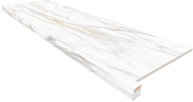 Декор керамогранит Ametis by Estima Подоконник угловой SM02 Supreme Gold Неполированный с боковым выступом (правый) 33х120 (1200x330)