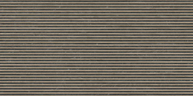 Настенная плитка Argenta Bari Slat Black Matt 60x120 (1200x600)