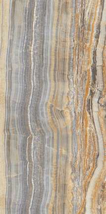Ариостеа Ultra Onici Grey Onyx Vein Cut Luc. Shiny 150x300 6mm