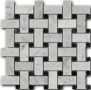 Bianco Carrara  Nero Marquina (305x305)