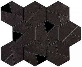 Mosaico Hex Tarmac Black (285x250)