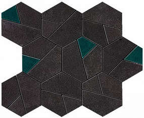 Mosaico Hex Tarmac Jade (285x250)