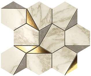 Атлас Конкорд (Италия) Marvel Edge Gold Hex Gris-Calacatta
