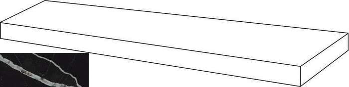 Атлас Конкорд Empire Calacatta Black Scalino Angolare Dx 33x160