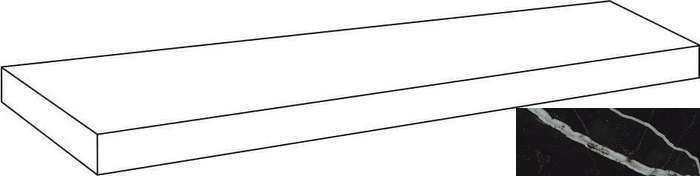 Атлас Конкорд Empire Calacatta Black Scalino Angolare Sx 33x160