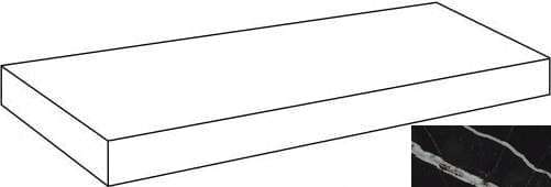 Атлас Конкорд Empire Calacatta Black Scalino Angolare Sx 33x60