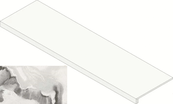 Атлас Конкорд Forte Dei Marmi Quark Oyster White Scalino Frontale 33x160