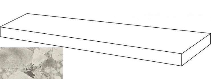 Атлас Конкорд Forte Dei Marmi Ceppo Apuano Pearl Scalino Angolare DX 33x160