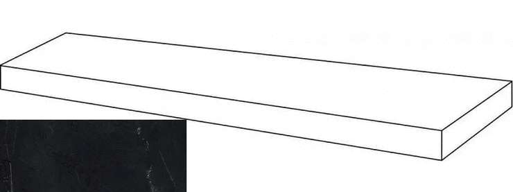 Атлас Конкорд Forte Dei Marmi Elegant Black Scalino Angolare DX 33x160