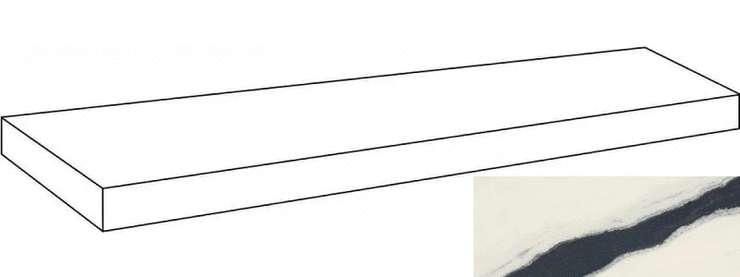 Атлас Конкорд Forte Dei Marmi Panda White Scalino Angolare SX 33x160