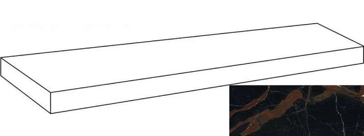 Атлас Конкорд Forte Dei Marmi Ombra di Caravaggio Scalino Angolare SX 33x160