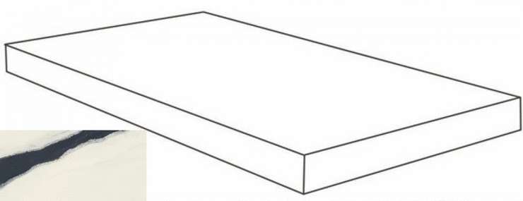 Атлас Конкорд Forte Dei Marmi Panda White Scalino Angolare DX 33x80