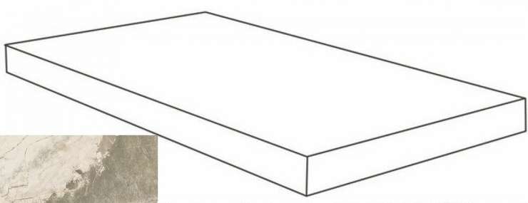 Атлас Конкорд Forte Dei Marmi Ceppo Apuano Cream Scalino Angolare DX 33x80