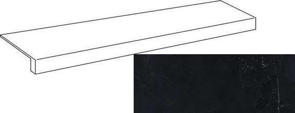 Атлас Конкорд Forte Dei Marmi Elegant Black Scalino Frontale 33x120 Cerato