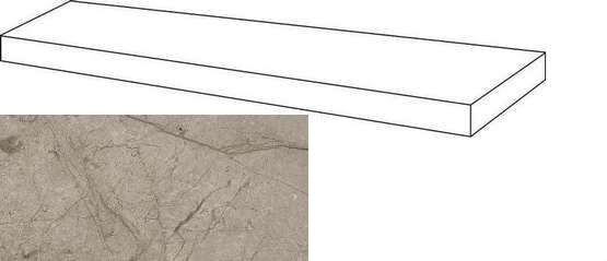 Атлас Конкорд Forte Dei Marmi Mystic Grey Scalino Angolare DX 33x120 Cerato