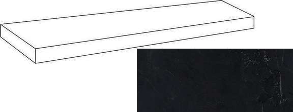 Атлас Конкорд Forte Dei Marmi Elegant Black Scalino Angolare SX 33x120 Cerato