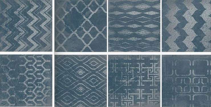 Атриум Cuadrado Glam Blue микс (8 видов) 23.5x23.5