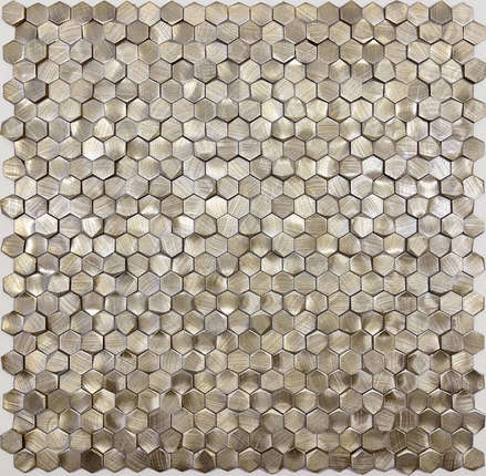 Карамелле Мозаика Alchimia Aluminium 3D Hexagon Gold 8x14x6