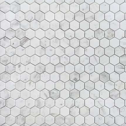 Карамелле Мозаика Pietrine Hexagonal Dolomiti bianco POL hex 23x40x7