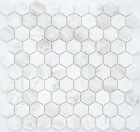 Карамелле Мозаика Pietrine Hexagonal Dolomiti bianco MAT hex 18x30x6