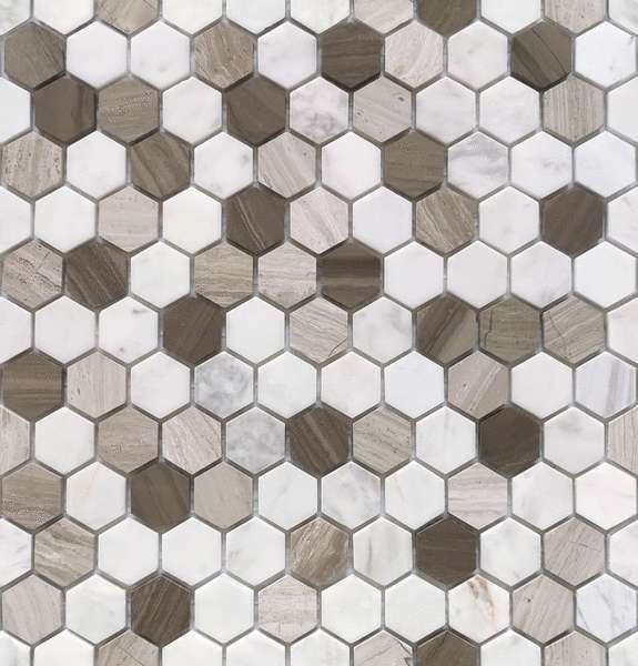 Pietra Mix 3 MAT hex 18x30x6 (305x285)