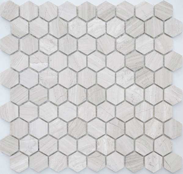 Travertino silver MAT hex 18x30x6 (ПУ) (305x285)