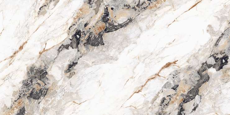 Касати Керамика Mix Rock 1018 Light Gold 60x120 (Carving Polished Gold)