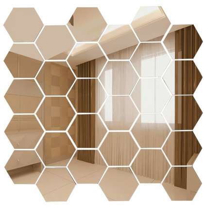 ДСТ Зеркальная мозаика Сота бронза