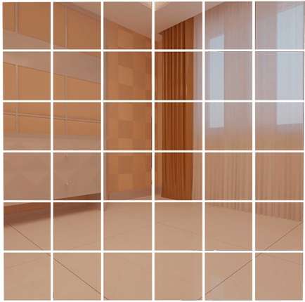 ДСТ Зеркальная мозаика Бронза с чипом 50х50мм.