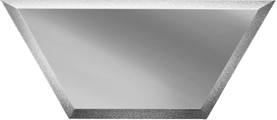 ДСТ Зеркальная плитка Серебряная Полусота с фацетом 10 мм СОЗС1п