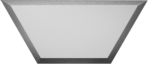 ДСТ Зеркальная плитка Серебряная матовая Полусота с фацетом 10 мм