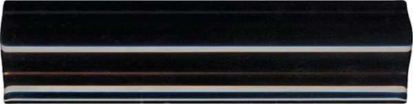 Dar Ceramics Biselado/Liso Moldura Antigua Negro Brillo 5x20