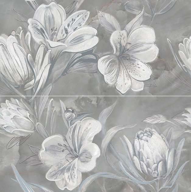 Grey Flower Компл. из 2х шт. (630x630)