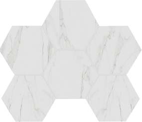 AB01 White Hexagon Полированный (285x250)