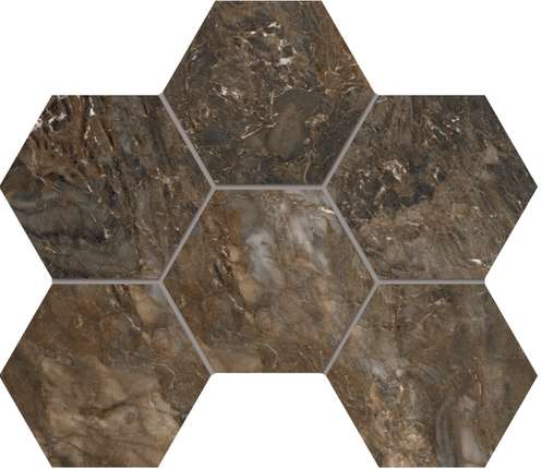 Эстима Bernini Dark Brown BR04 Hexagon 28.5x25 Полированная