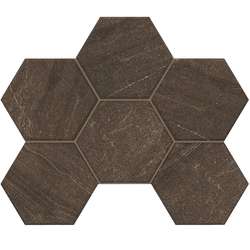 GB04 Brown Hexagon неполированная 25x28.5 (250x285)