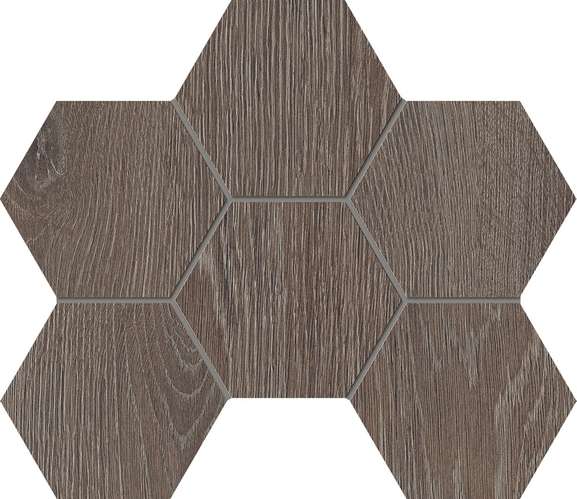 KW03 Wenge Hexagon 25x28.5 Структурированная (250x285)